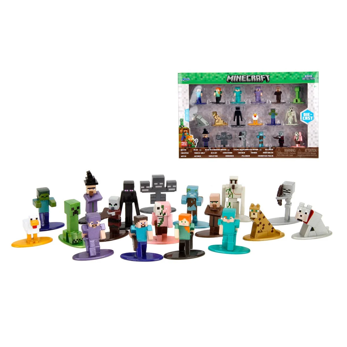 Minecraft Nano MetalFigs Die-Cast Metal Mini-Figure Wave 12 18-Pack