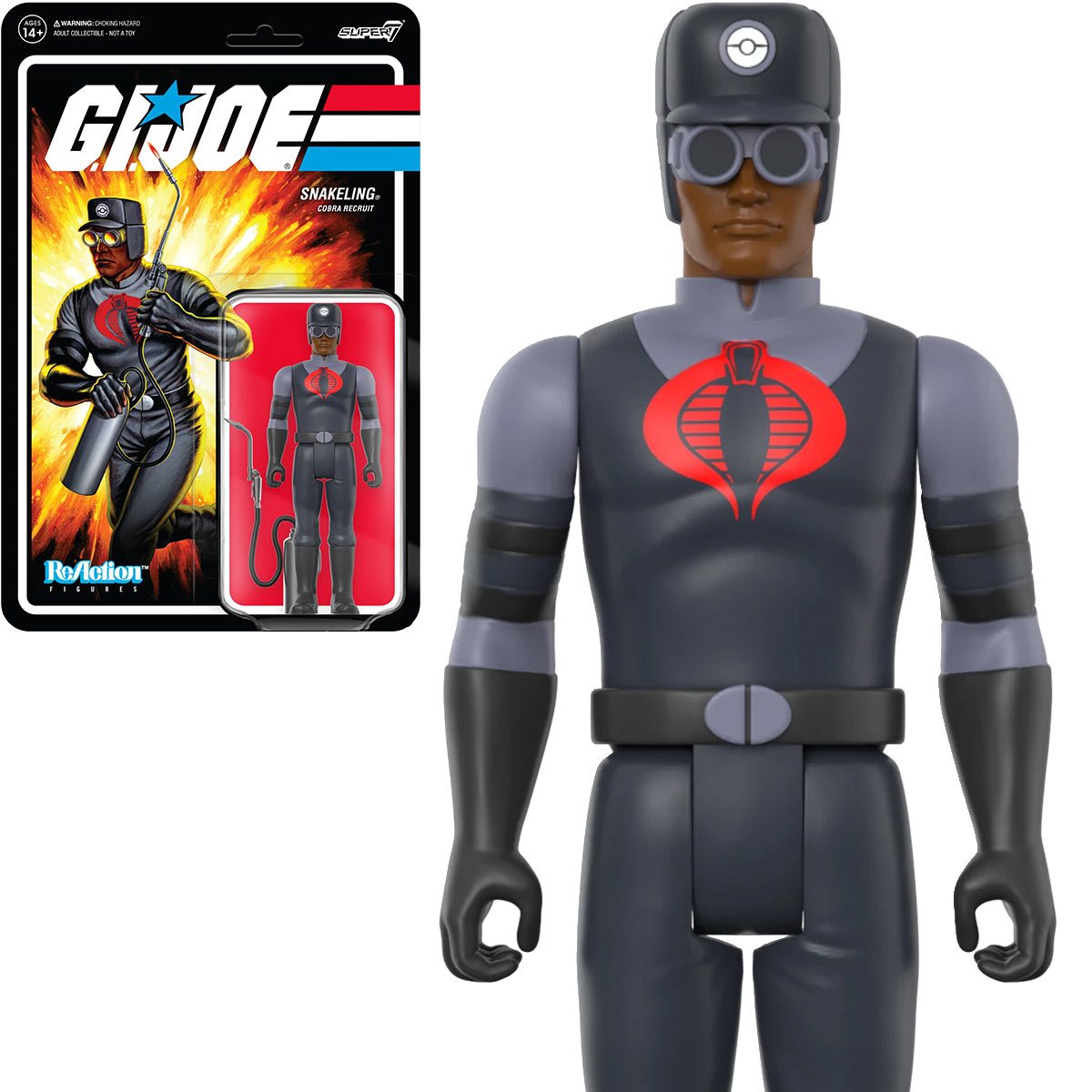 G.I. Joe Cobra Snakeling Factory Worker Clean-Shaven (Brown) 3 3/4-Inch ReAction Figure