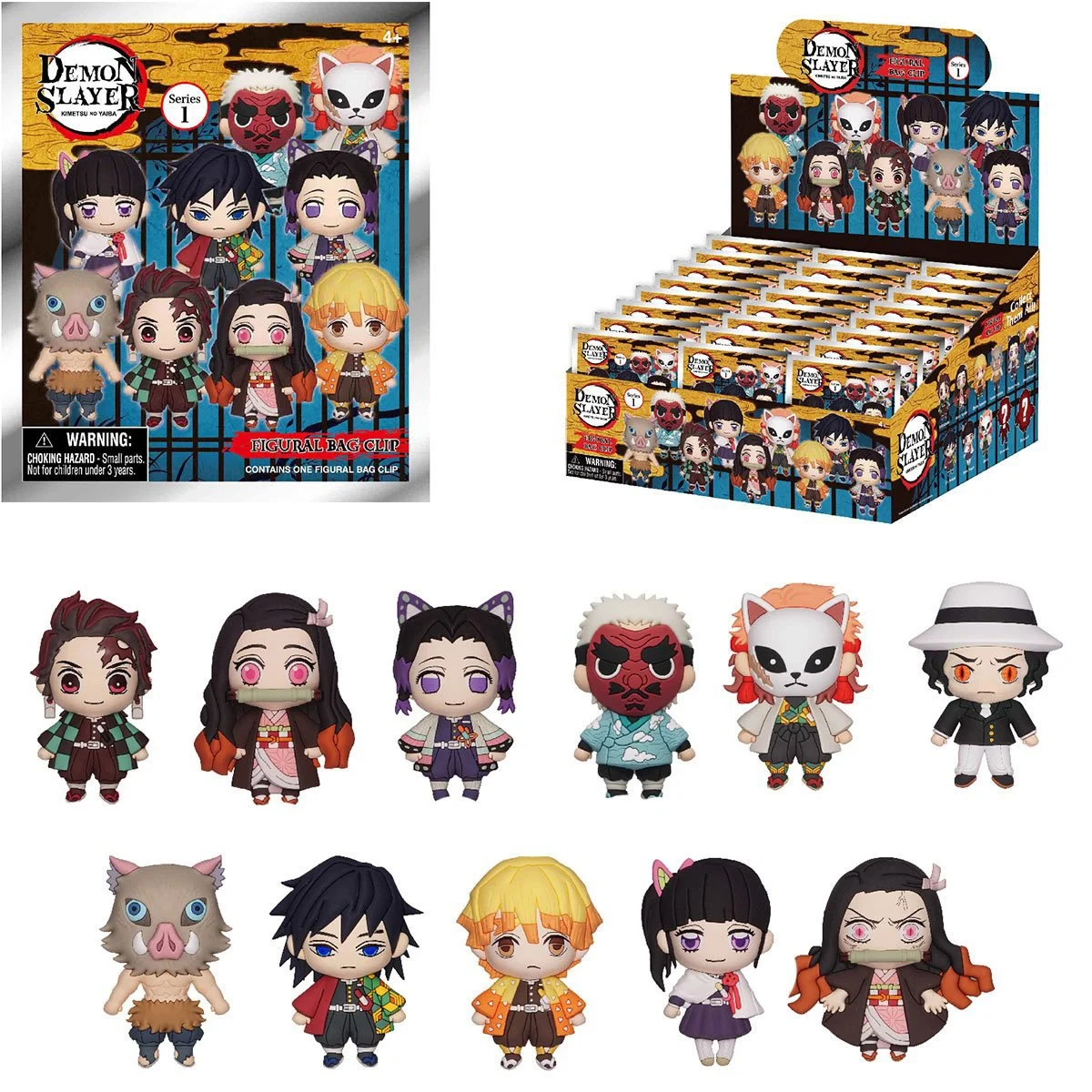Demon Slayer Series 1 3D Foam Bag Clip Random 6-Pack