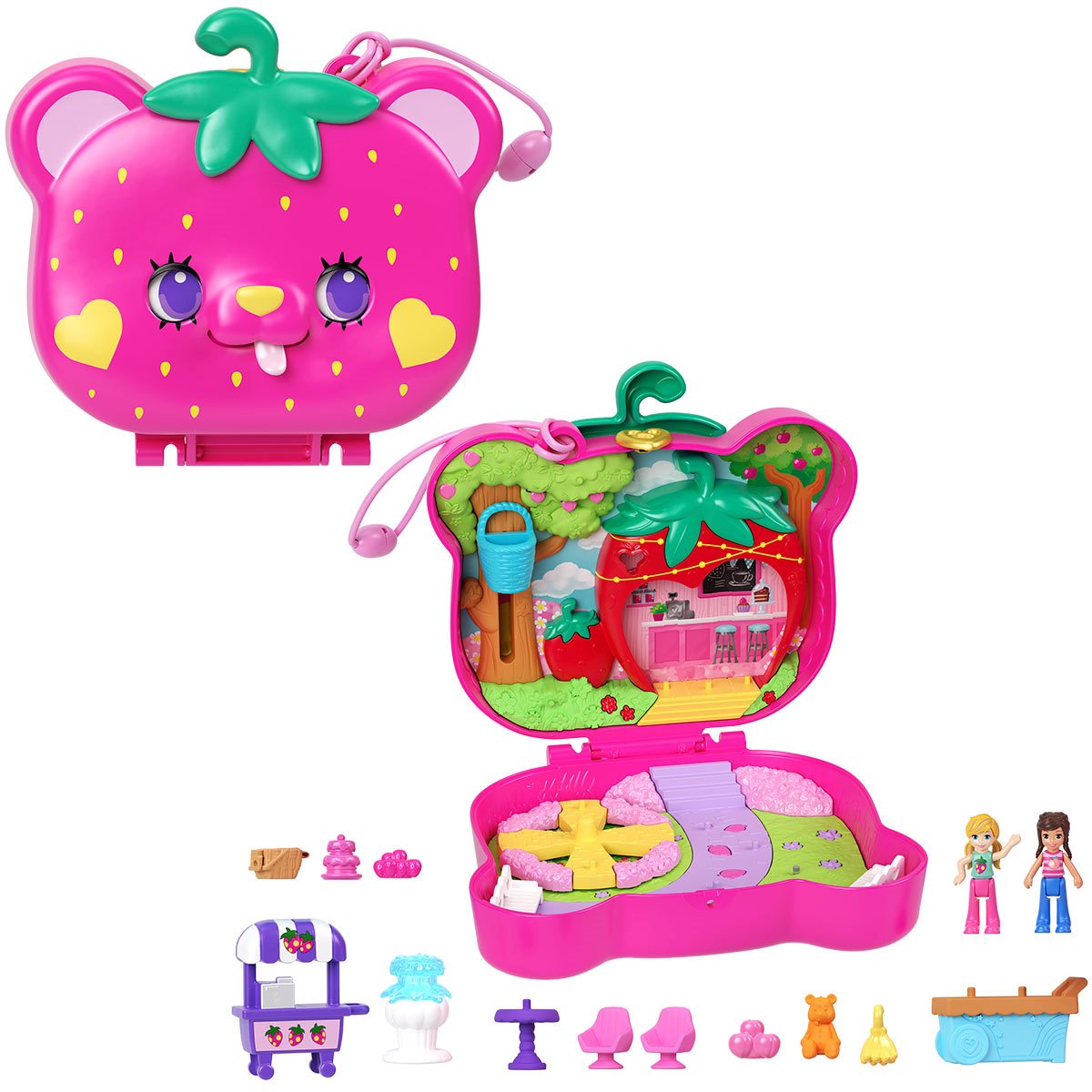 Polly Pocket Straw-Beary Patch Compact Playset