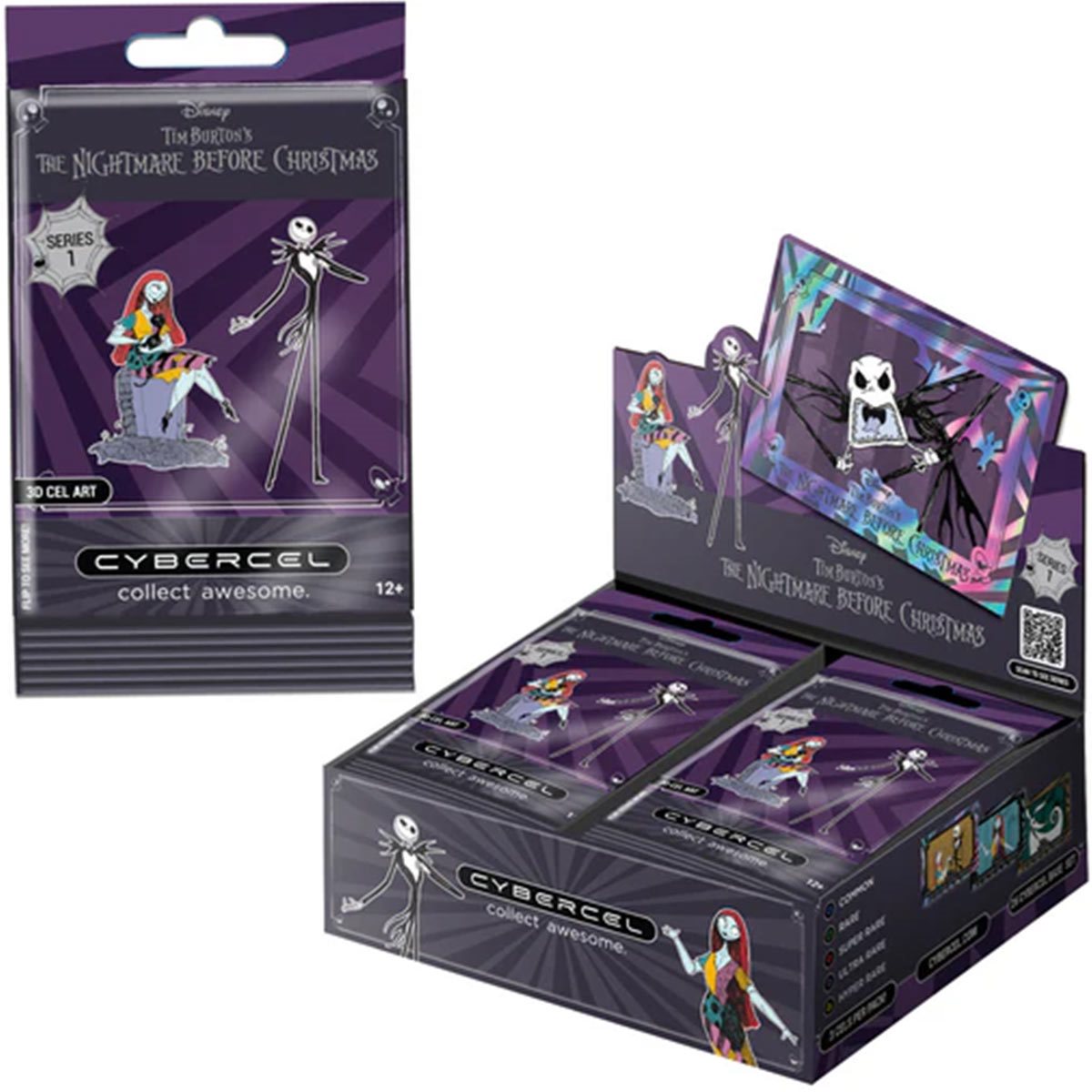 The Nightmare Before Christmas Series 1 Cybercel 3D Cel Art Collectible Display of 20 Packs