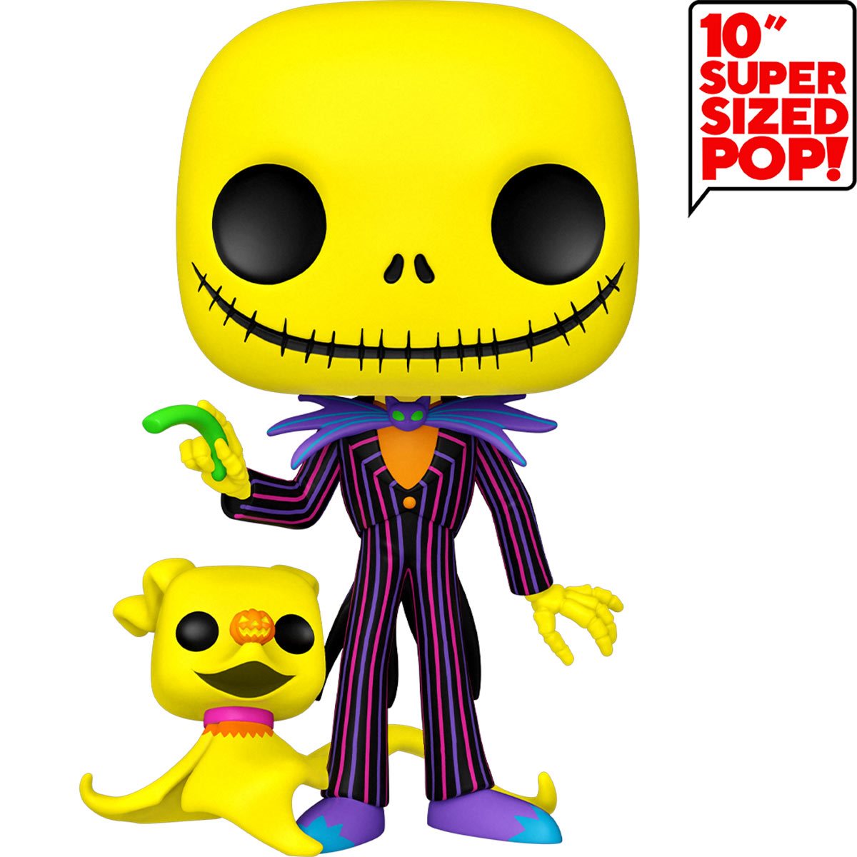The Nightmare Before Christmas Jack with Zero Blacklight 10-Inch Funko Pop! Vinyl Figure #809