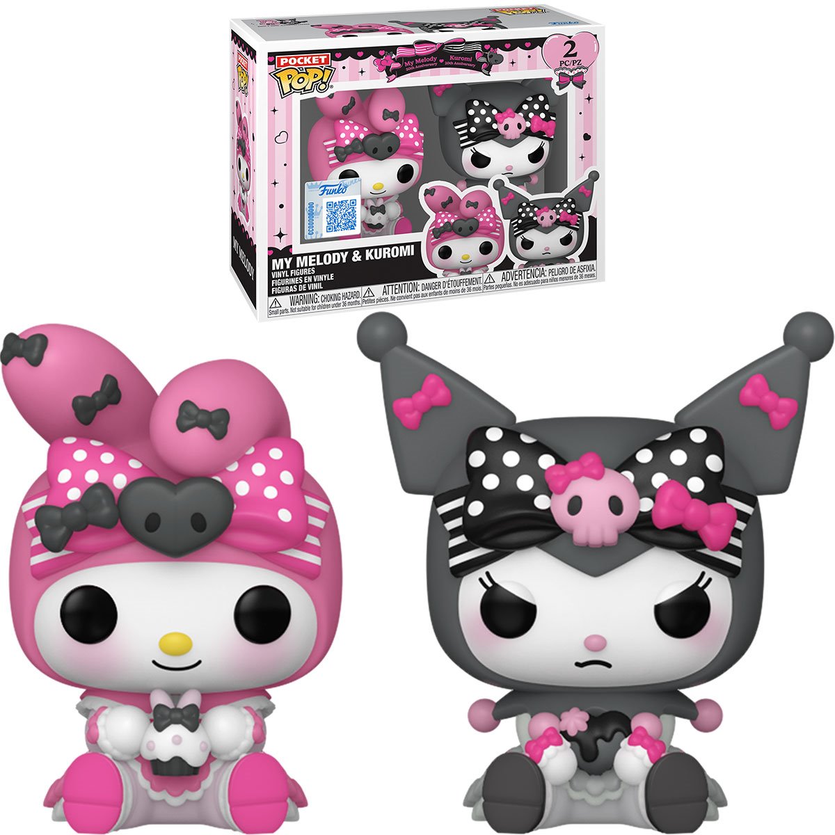 Sanrio My Melody 50th and Kuromi 20th Anniversary Funko Pocket Pop! Key Chain 2-Pack - Specialty Series
