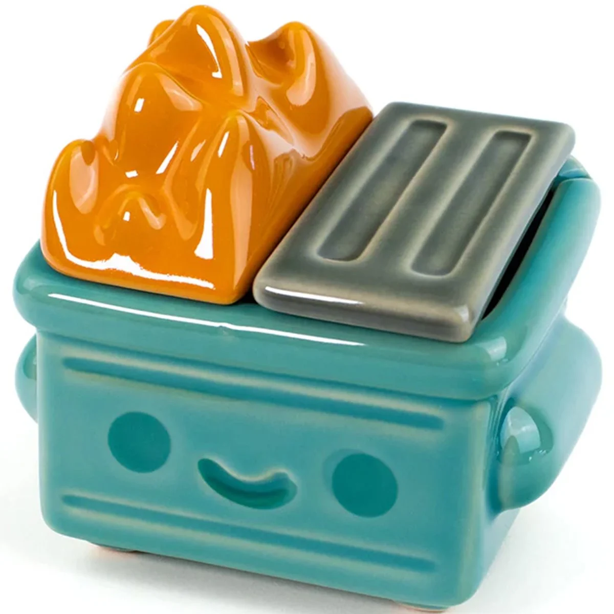 Dumpster Fire Trash Stash Ceramic Figure