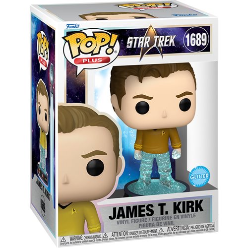 Star Trek Transporter James T. Kirk Glitter Funko Pop! Vinyl Figure Plus #1689, Not Mint
