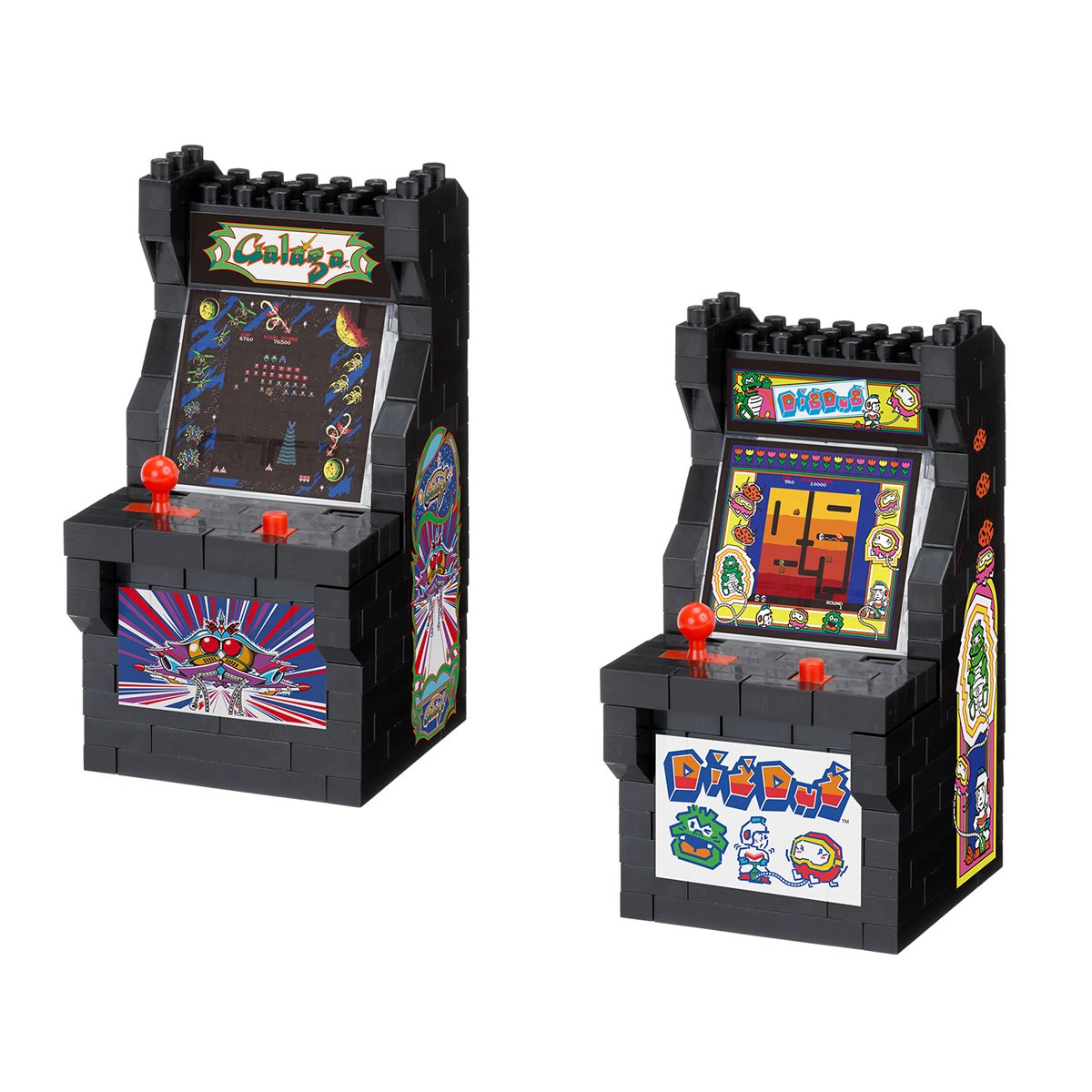 Namco Classic Games Galaga/Dig Dug Arcade Machine Nanoblock Character Collection Series Constructible Figure