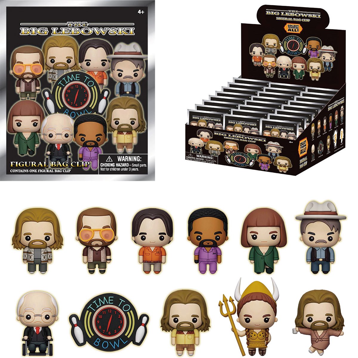 The Big Lebowski 3D Foam Bag Clip Random 6-Pack