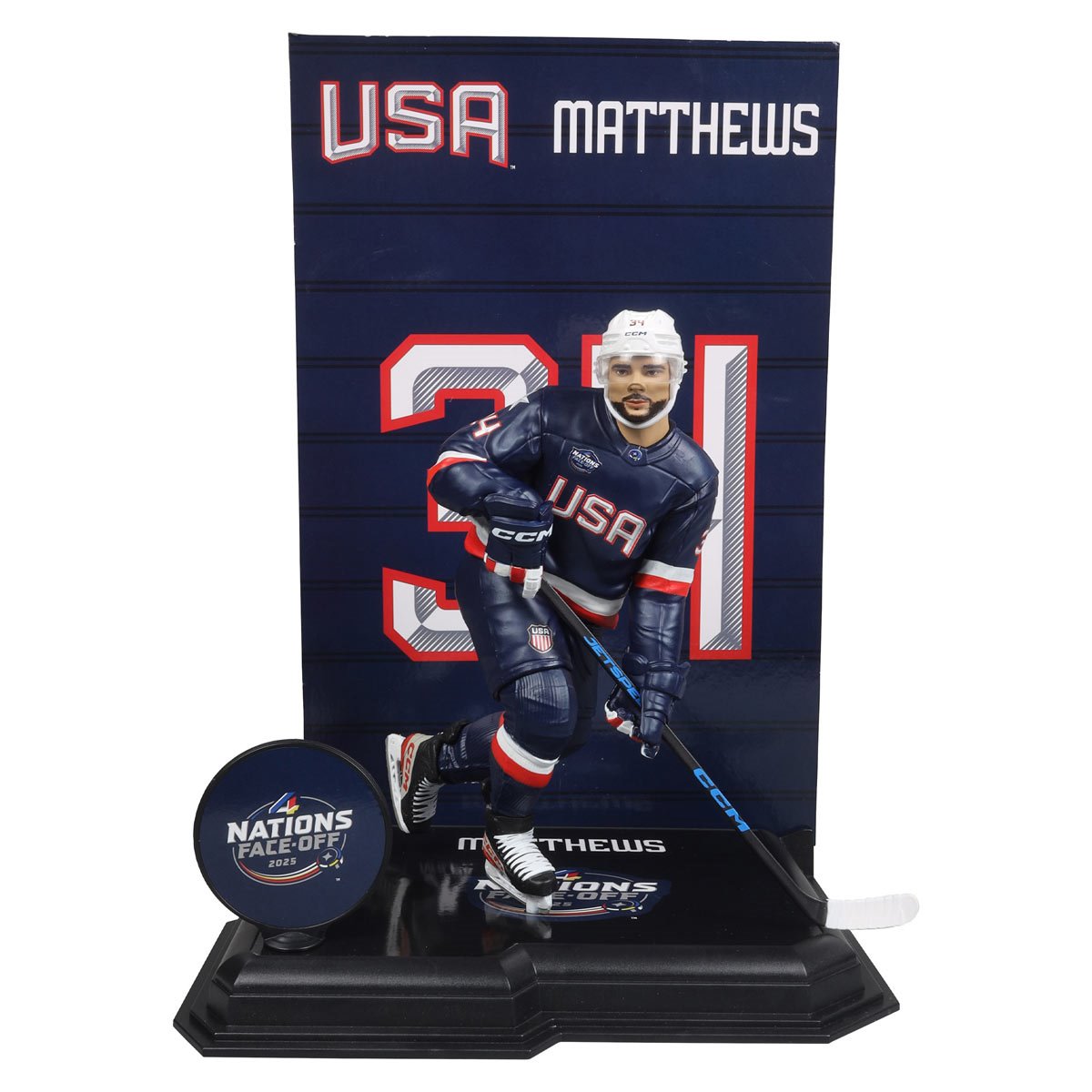 NHL 4 Nations Face-Off Auston Matthews Team USA 7-Inch Scale Posed Figure