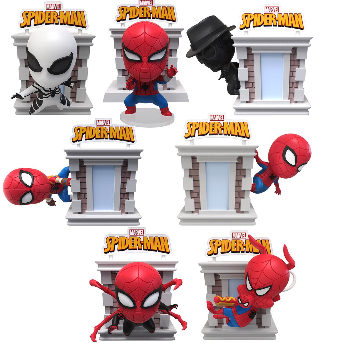 Spider-Man HeroBox Tower Series Blind-Box Mini-Figure Case of 6