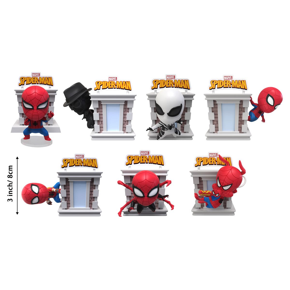 Spider-Man HeroBox Tower Series Blind-Box Mini-Figure Case of 6
